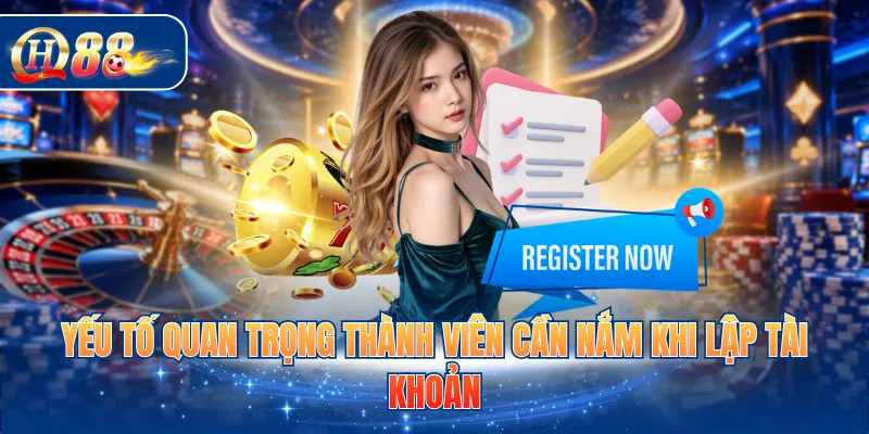 Yếu tố quan trọng thành viên cần nắm khi lập tài khoản